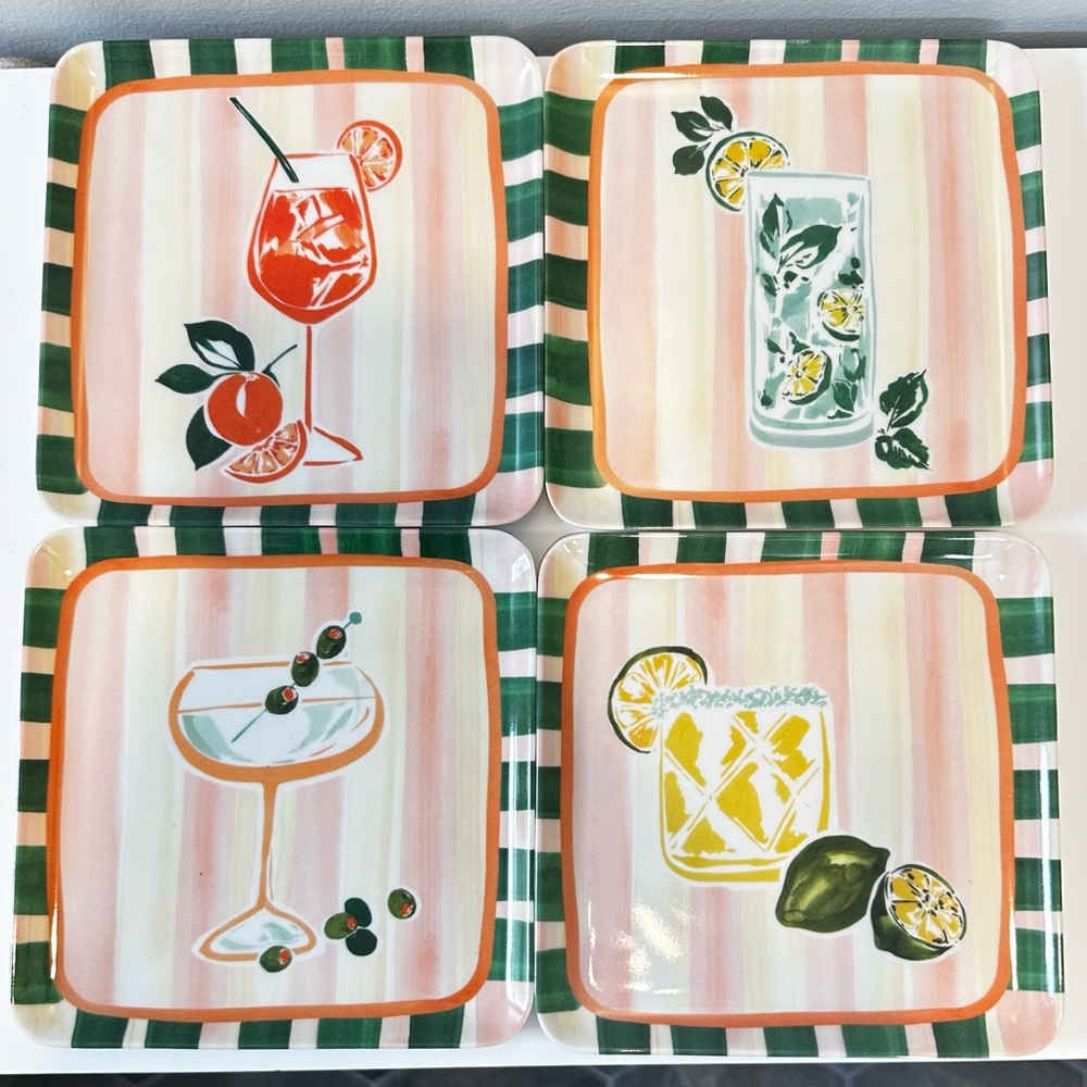 C&C California Orange and Green Dinnerware Set